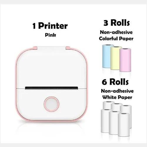 Portable Mini Thermal Label Printer Home Photo Printer Student Wrong Question Printer Bluetooth-compatible Mini Label Printer Price Tag by Maiden-Art