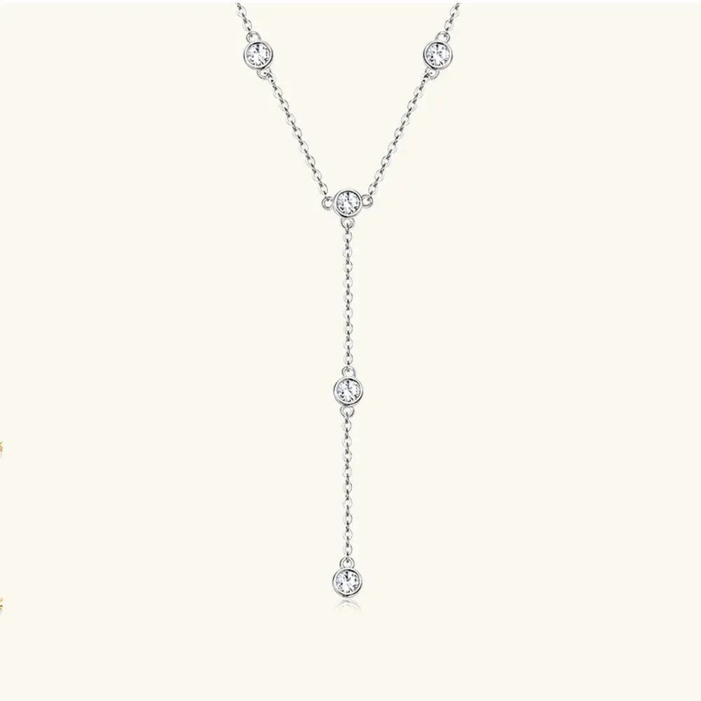 1.1 Carat Moissanite 925 Sterling Silver Necklace by Partner Labels