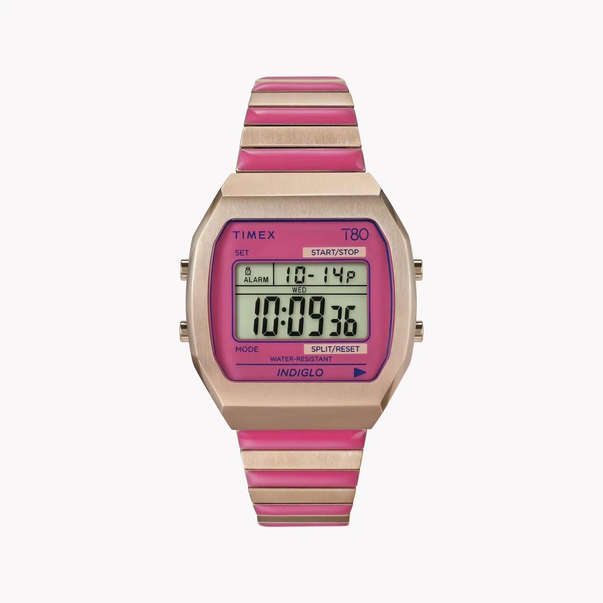 Timex Women's Rose Gold-Tone Watch, Pink Accents | T80 by TIMEX