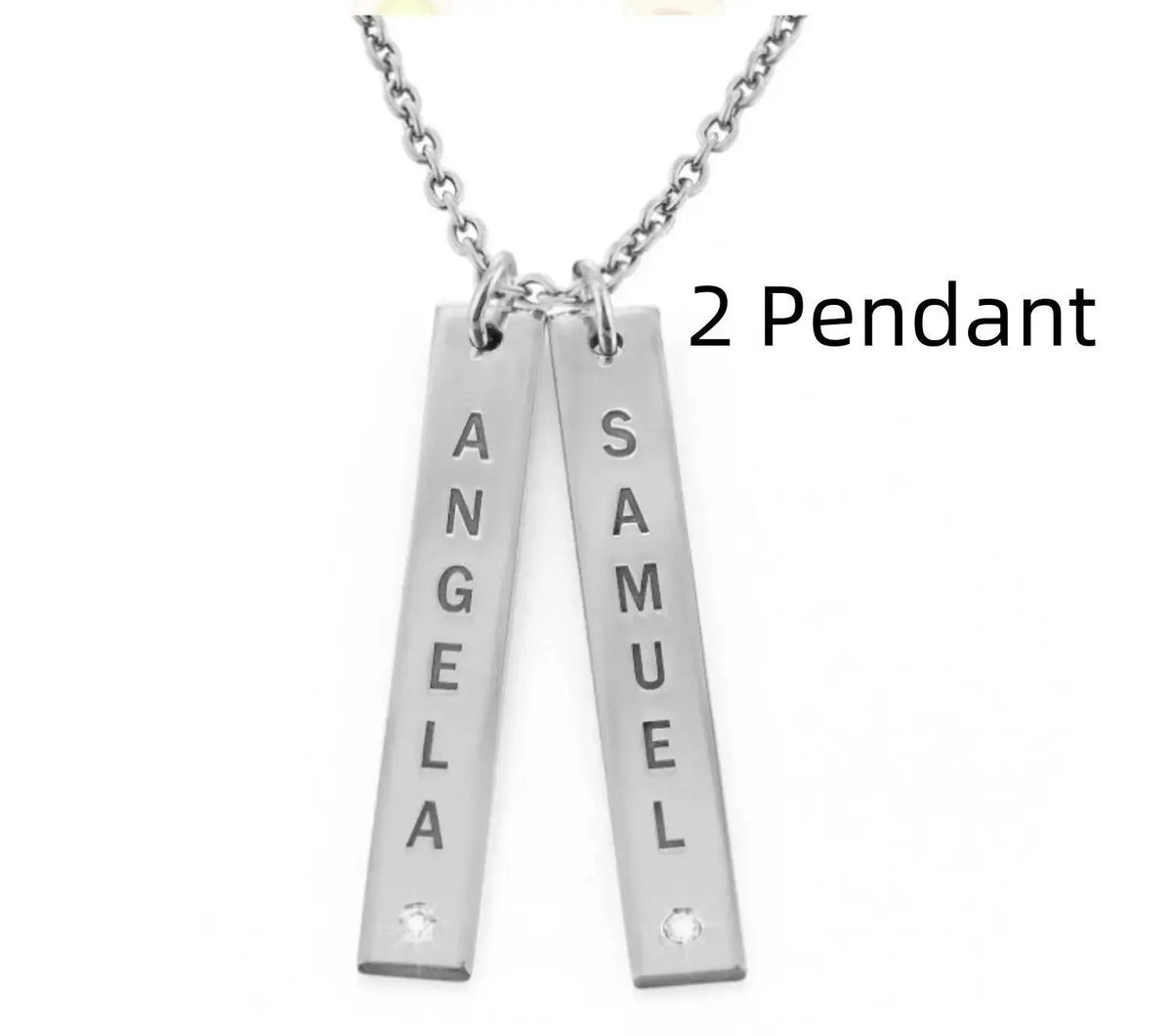 Personalized Vertical Necklace, Mother's Day Gift by Maiden-Art