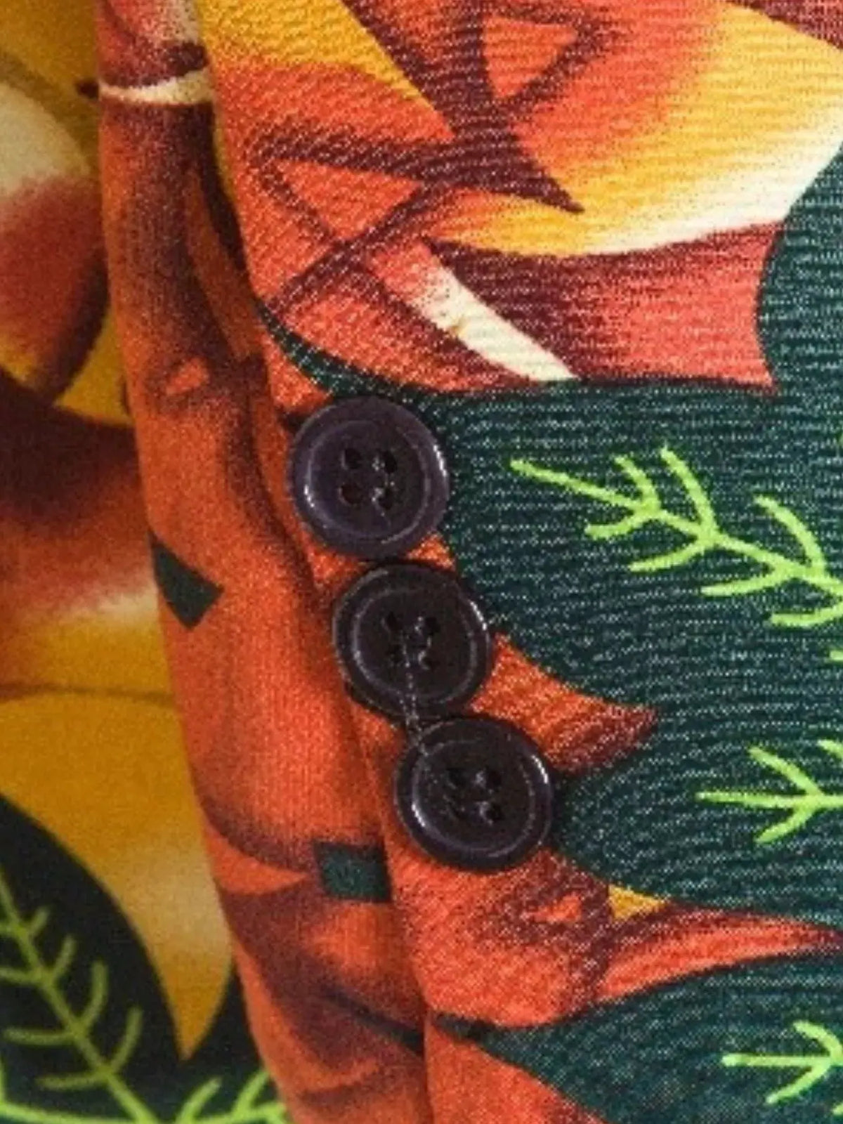 Men's Plus Size Vibrant Leaf Print Blazer by Trendsi