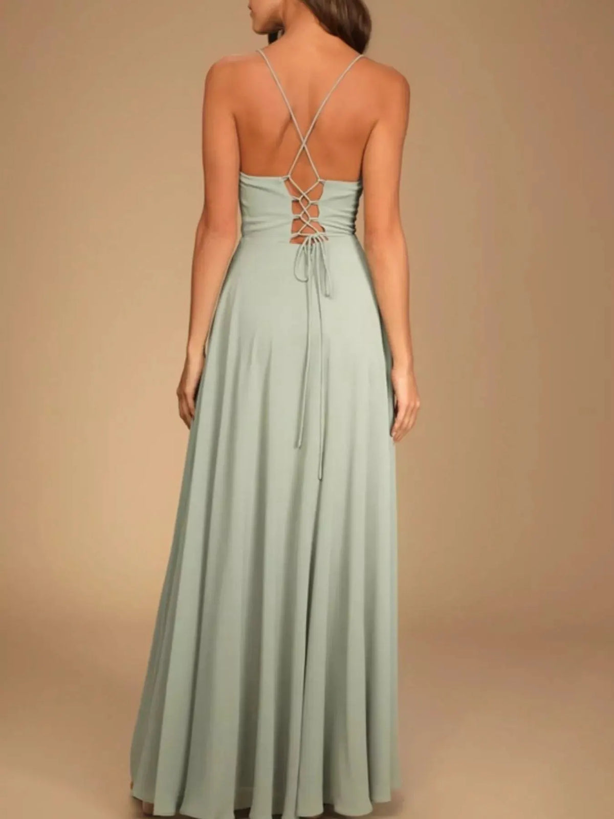 Slit Cowl Neck Maxi Dress by Partner Label