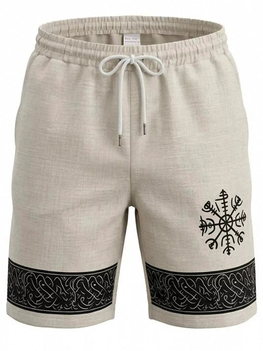 Men's Full Size Linen Blend Drawstring Shorts Plus Size by Partner Label