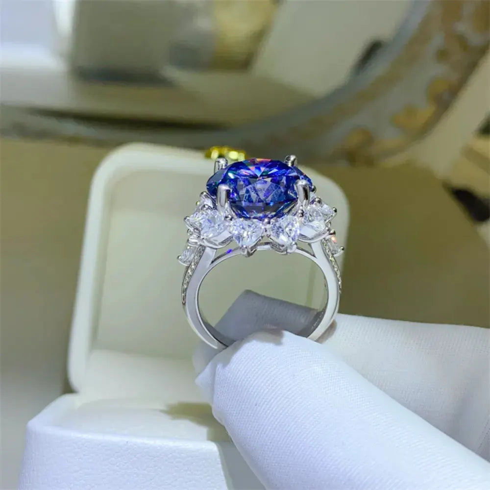 10 Carat Moissanite 925 Sterling Silver Ring by Partner Label