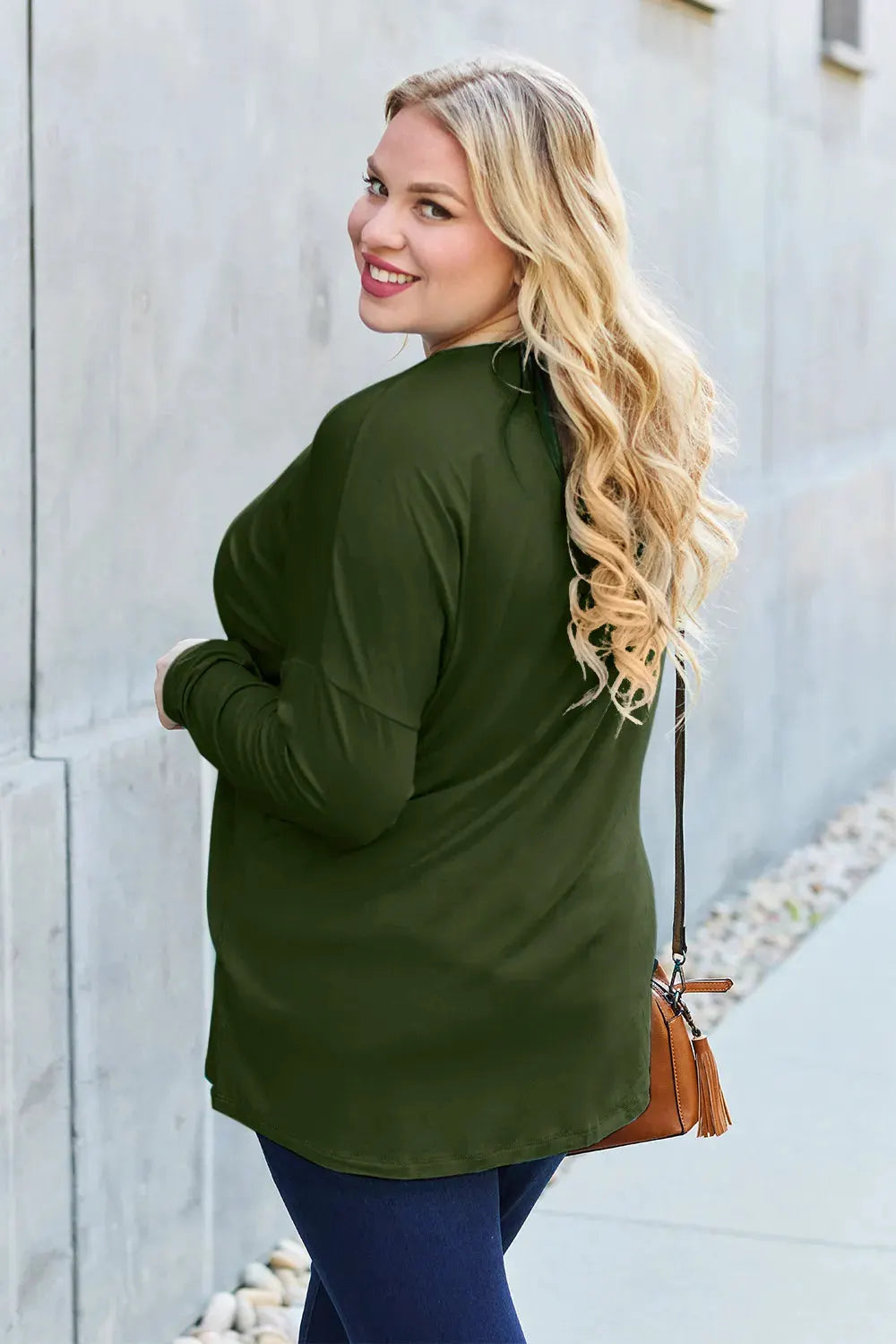 Basic Bae Full Size Round Neck Dropped Shoulder T-Shirt by Basic Bae
