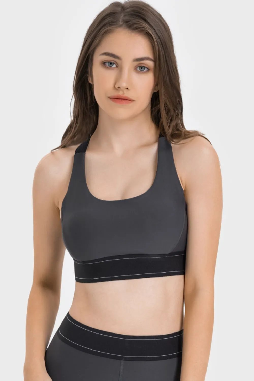 Millennia Contrast Sports Bra by Millennia