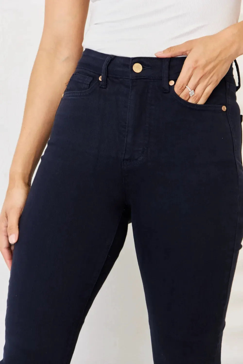 Judy Blue Full Size Garment Dyed Tummy Control Skinny Jeans by Judy Blue