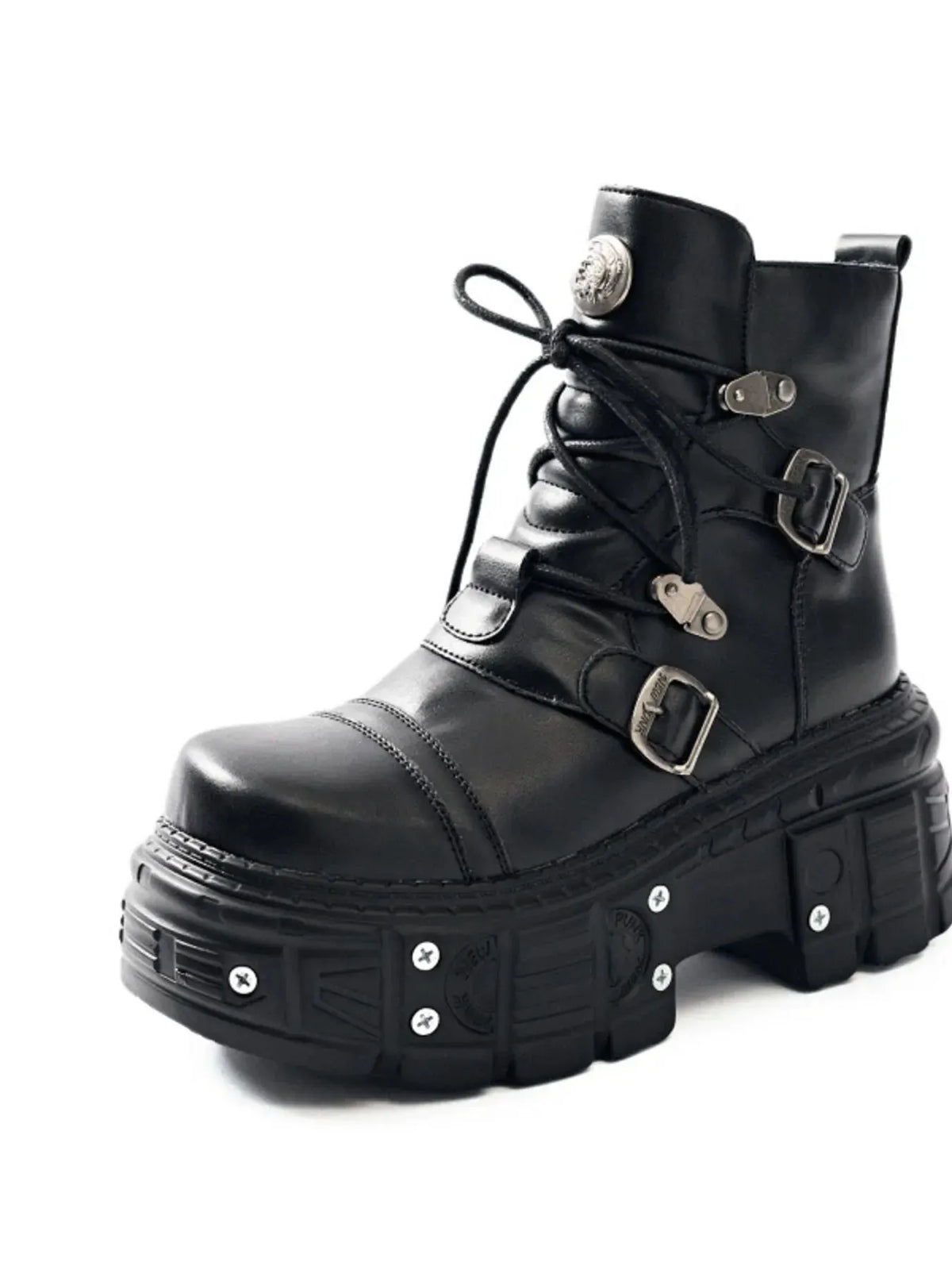 Lace Up Platform Boots by Partner Label