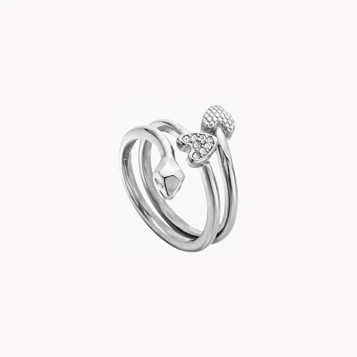 Just Cavalli Women's Silver Brass Ring, Silver Finish | Jcrg00620107 by JUST CAVALLI