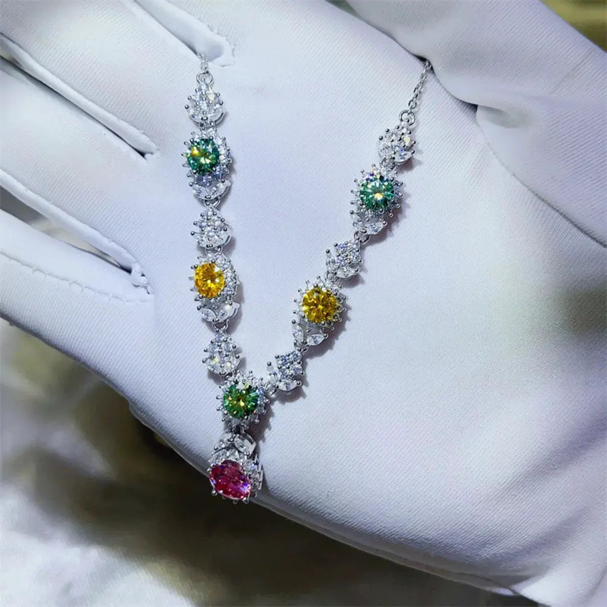 3.5 Carat Moissanite 925 Sterling Silver Necklace by Partner Labels