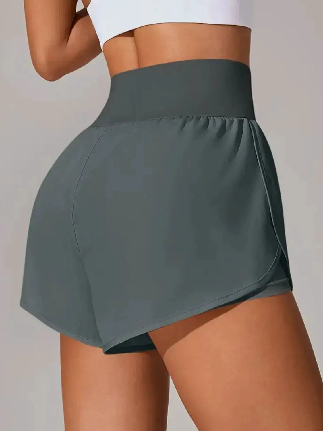 Pocketed High Waist Active Shorts by Partner Label