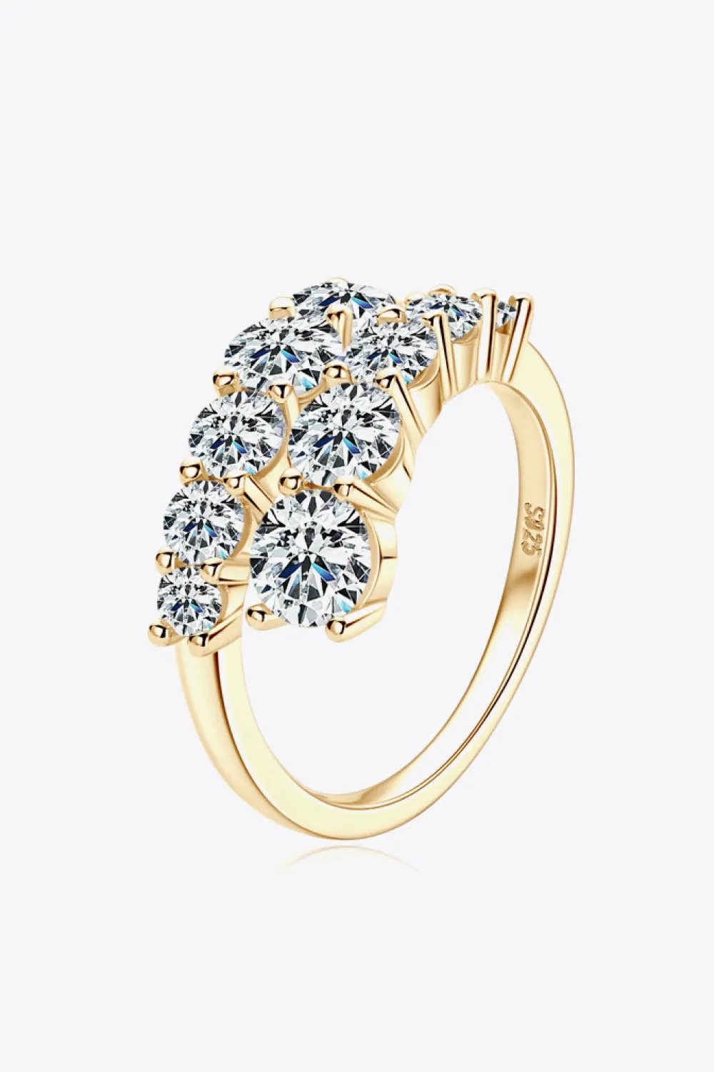 Adored Moissanite 925 Sterling Silver Ring by Partner Label