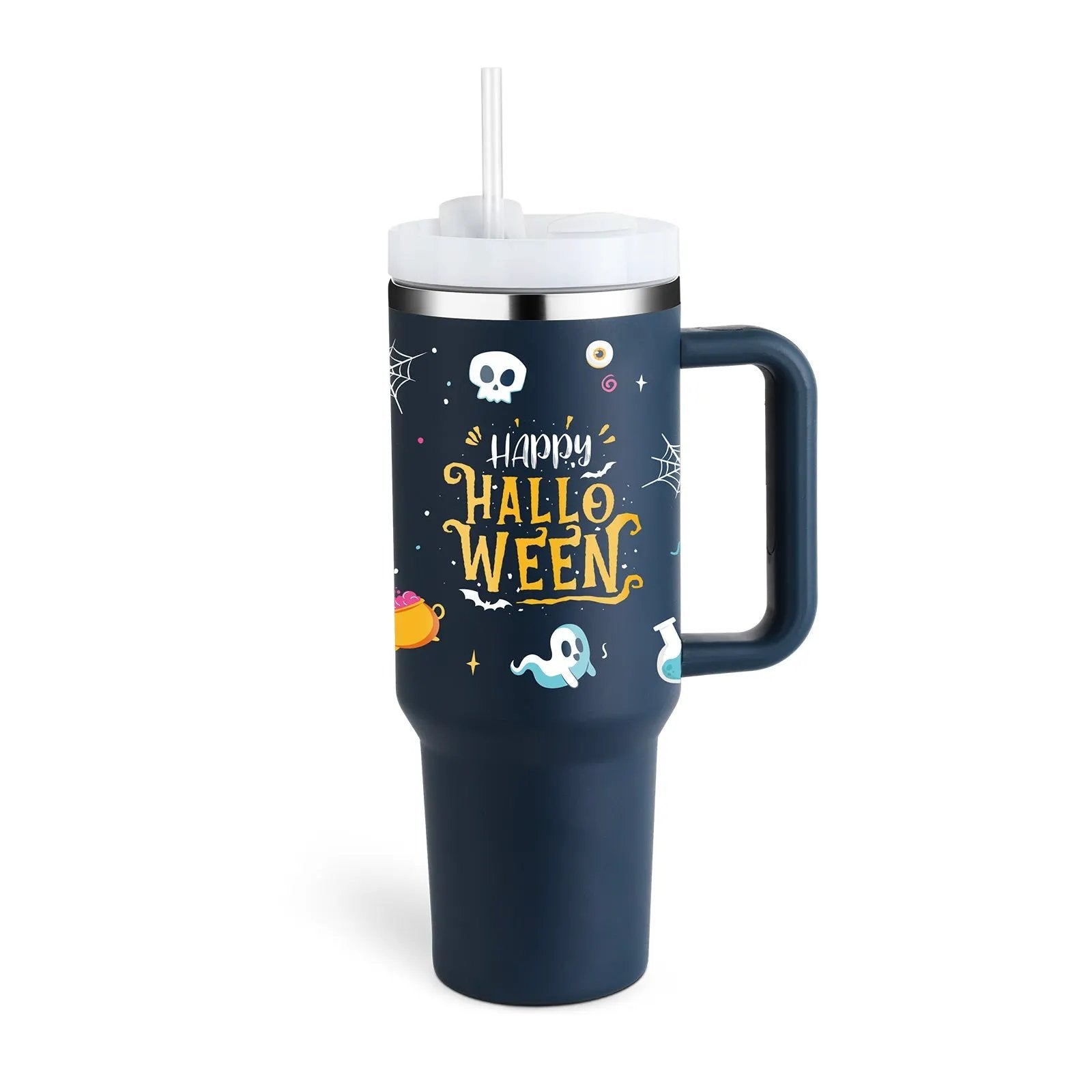 40 Oz Tumbler With Handle Straw Insulated, Stainless Steel Spill Proof Vacuum Coffee Cup Tumbler With Lid Tapered Mug Gifts For Valentine Lover Suitable For Car Gym Office Travel by Maiden-Art