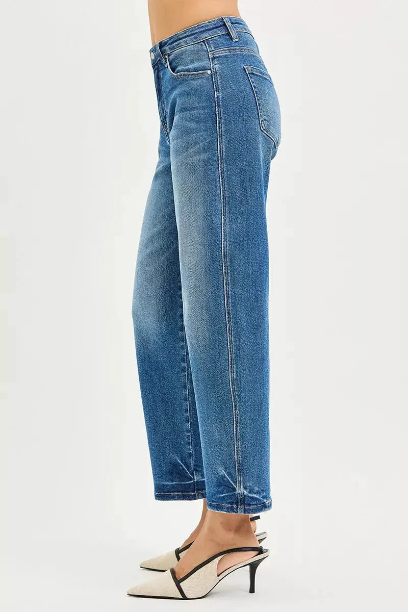 RISEN Slouchy Cropped Barrel Jeans by RISEN