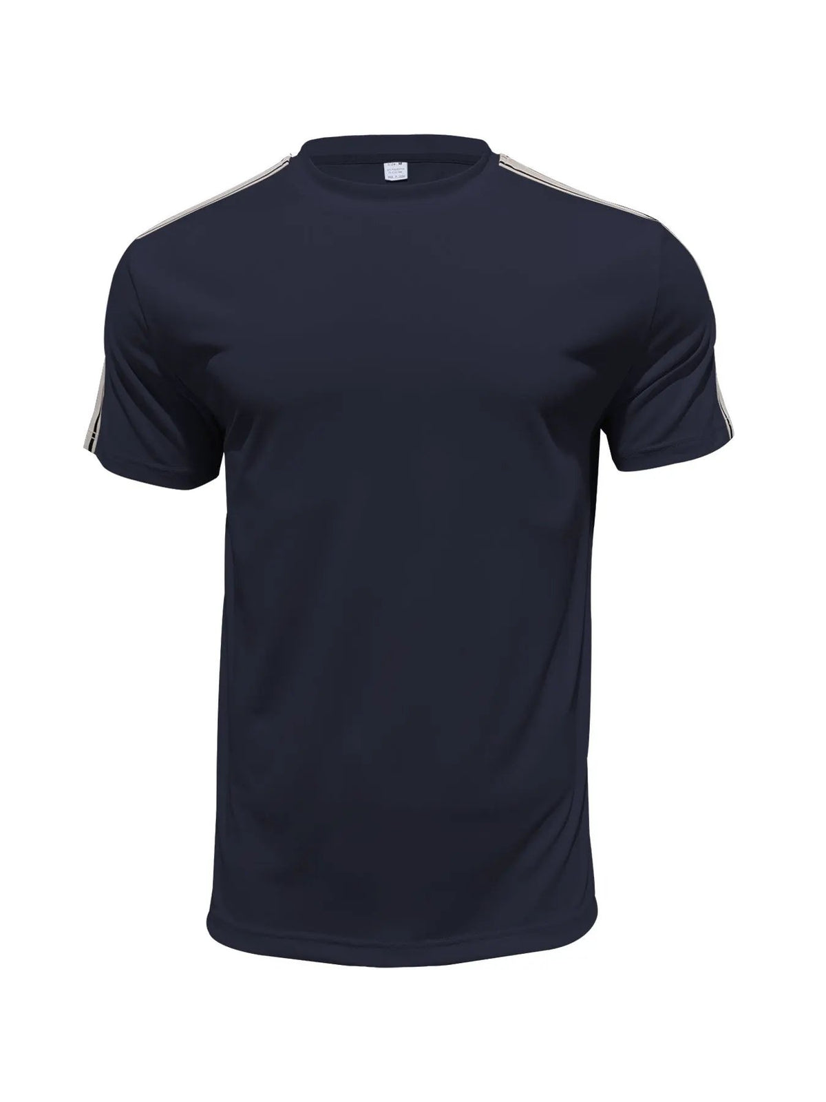 Men's Full Size Striped Shoulder Casual T-Shirt Plus Size by Trendsi