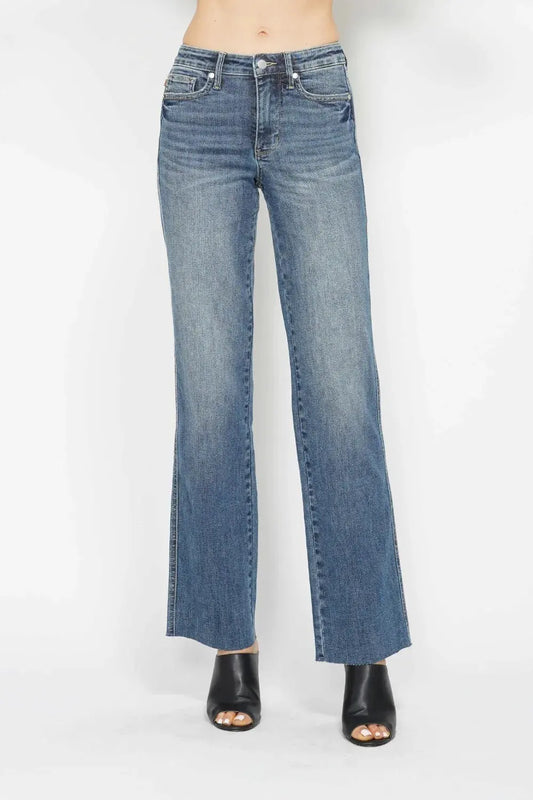 Judy Blue Full Size Tummy Control Straight Jeans by Judy Blue