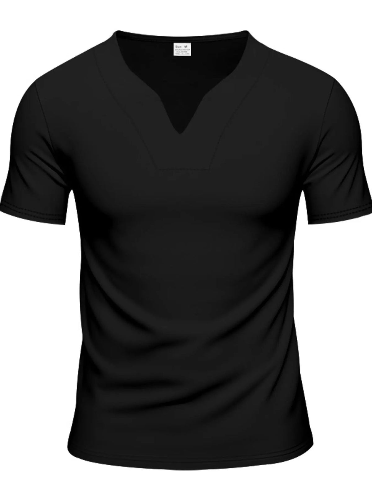 Men's Full Size Casual V-Neck Short Sleeve T-Shirt Plus Size by Trendsi