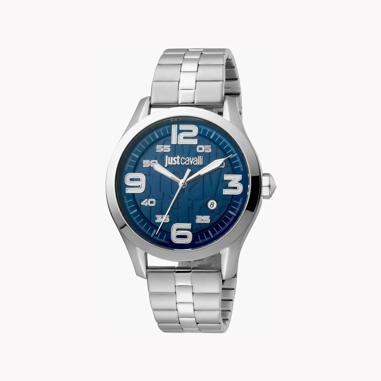 Just Cavalli Men's Silver Watch, Blue Dial | Jc1g108m0065 by JUST CAVALLI