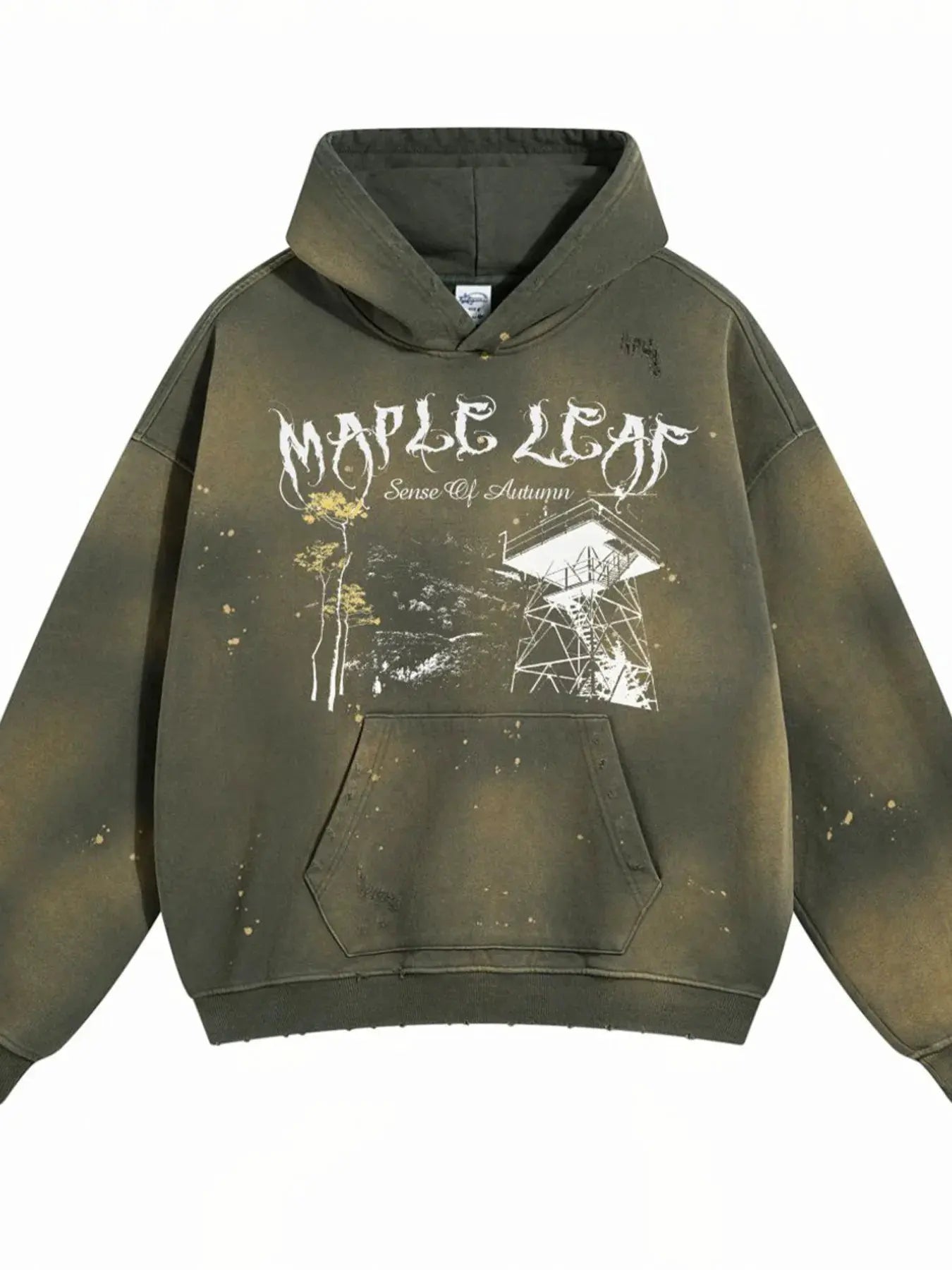 Men's Graphic Long Sleeve Hoodie by Trendsi