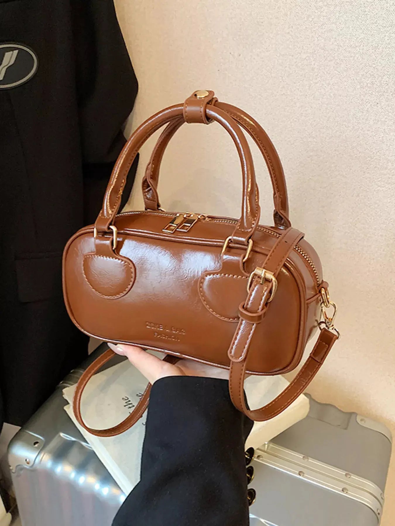 Vintage Style Crossbody Bag with Charm by Partner Label