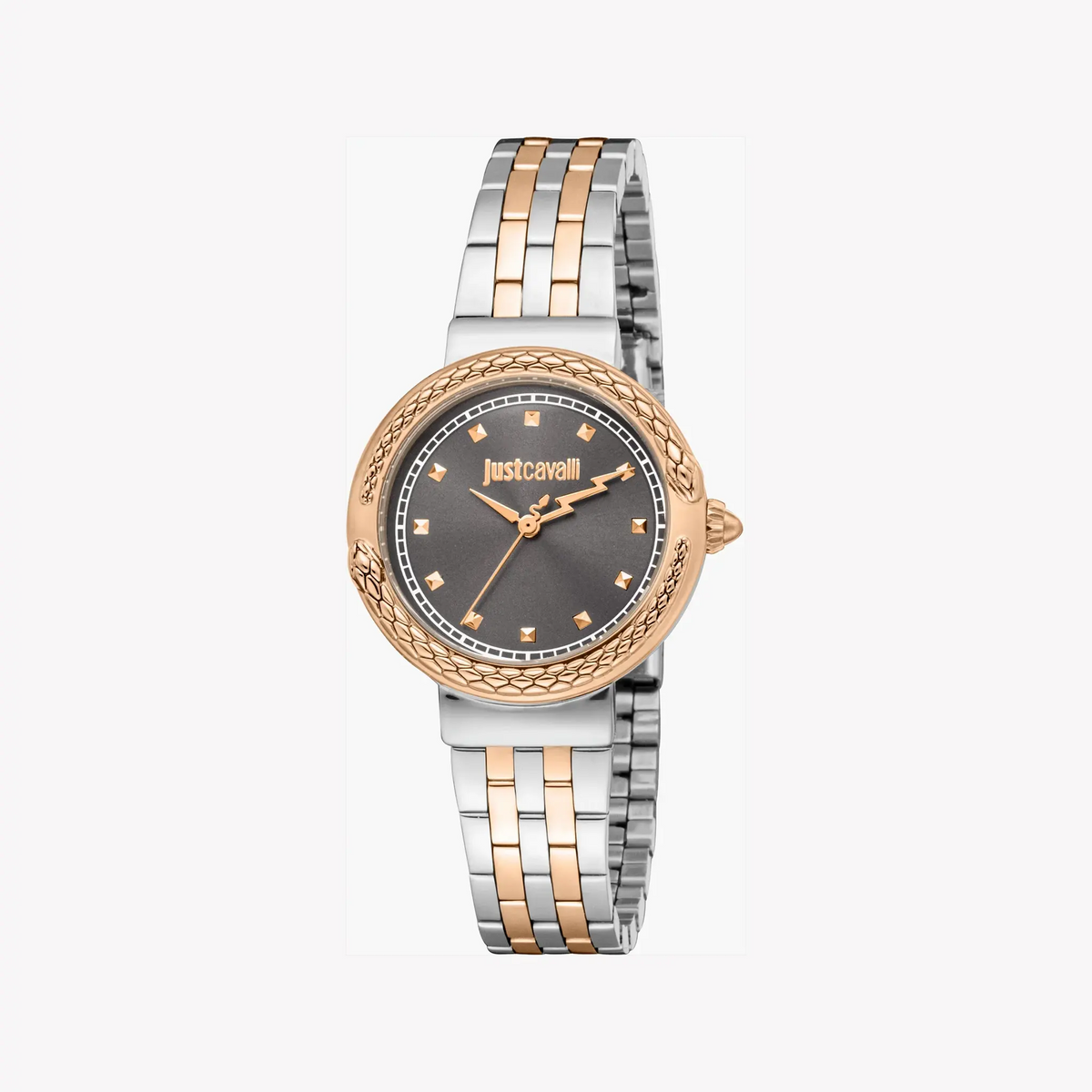Just Cavalli Women's Two-Tone Watch, Dark Grey Dial | Jc1l311m0075 by JUST CAVALLI