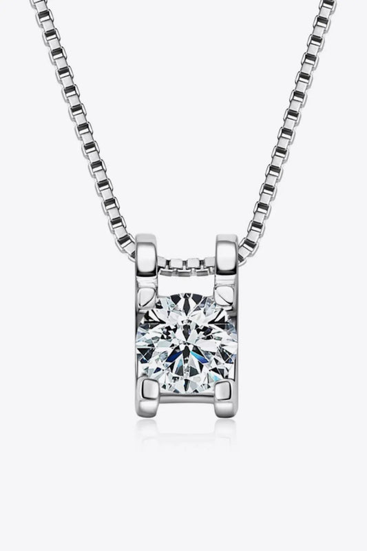 Moissanite 925 Sterling Silver Necklace by Partner Label