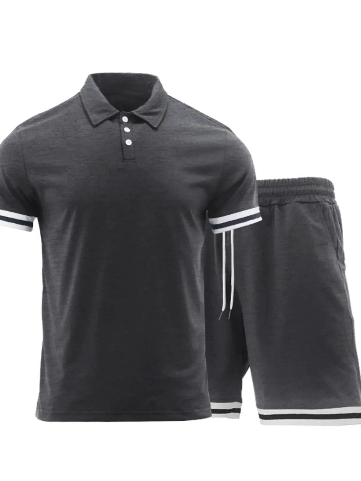 Men's Short Sleeve Polo and Shorts Set by Trendsi