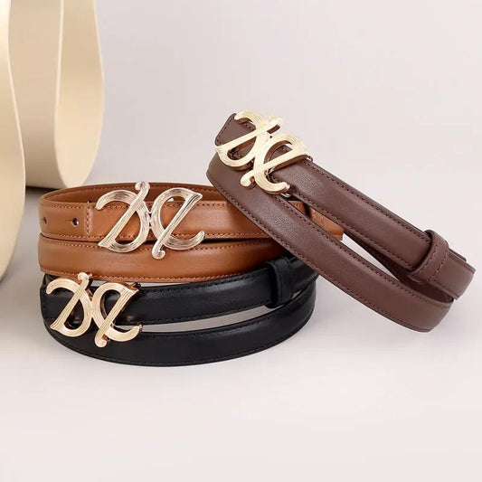 Buckle Leather Belt by Trendsi