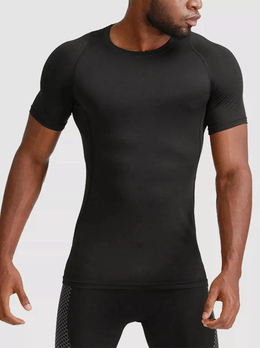 Men's Full Size Round Neck Solid Color Active T-Shirt Plus Size by Partner Label