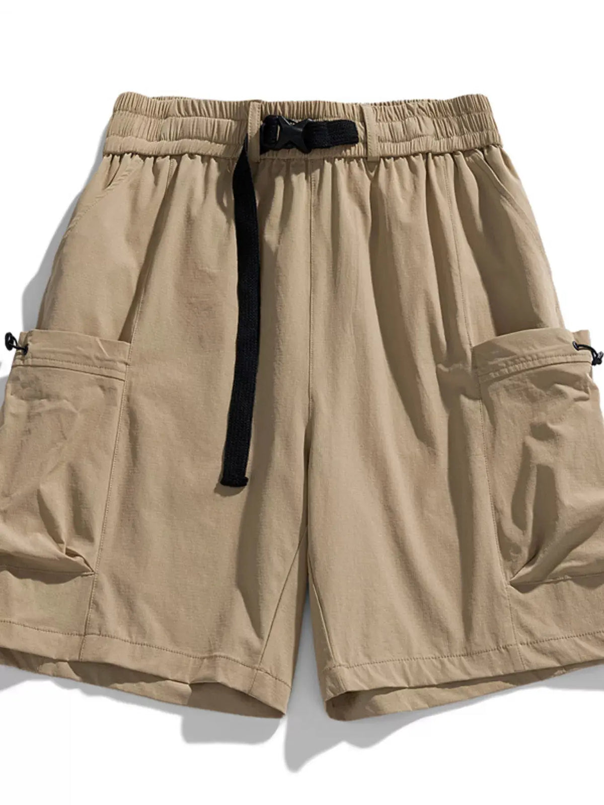 Men's Plus Size Drawstring Cargo Shorts by Trendsi