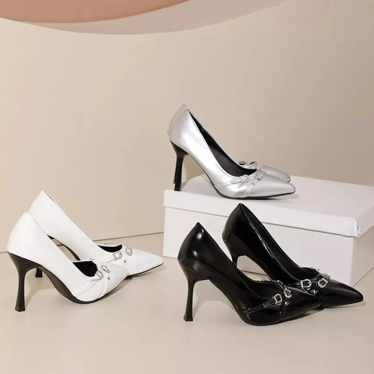 Point Toe High Heels Pumps by Partner Label