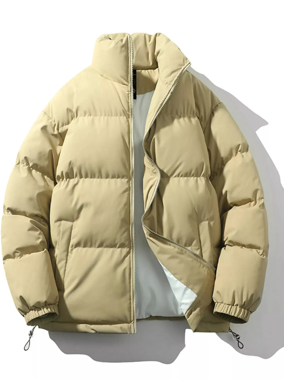 Men's Full Size Padded Zip Up Puffer Jacket Plus Size by Partner Label