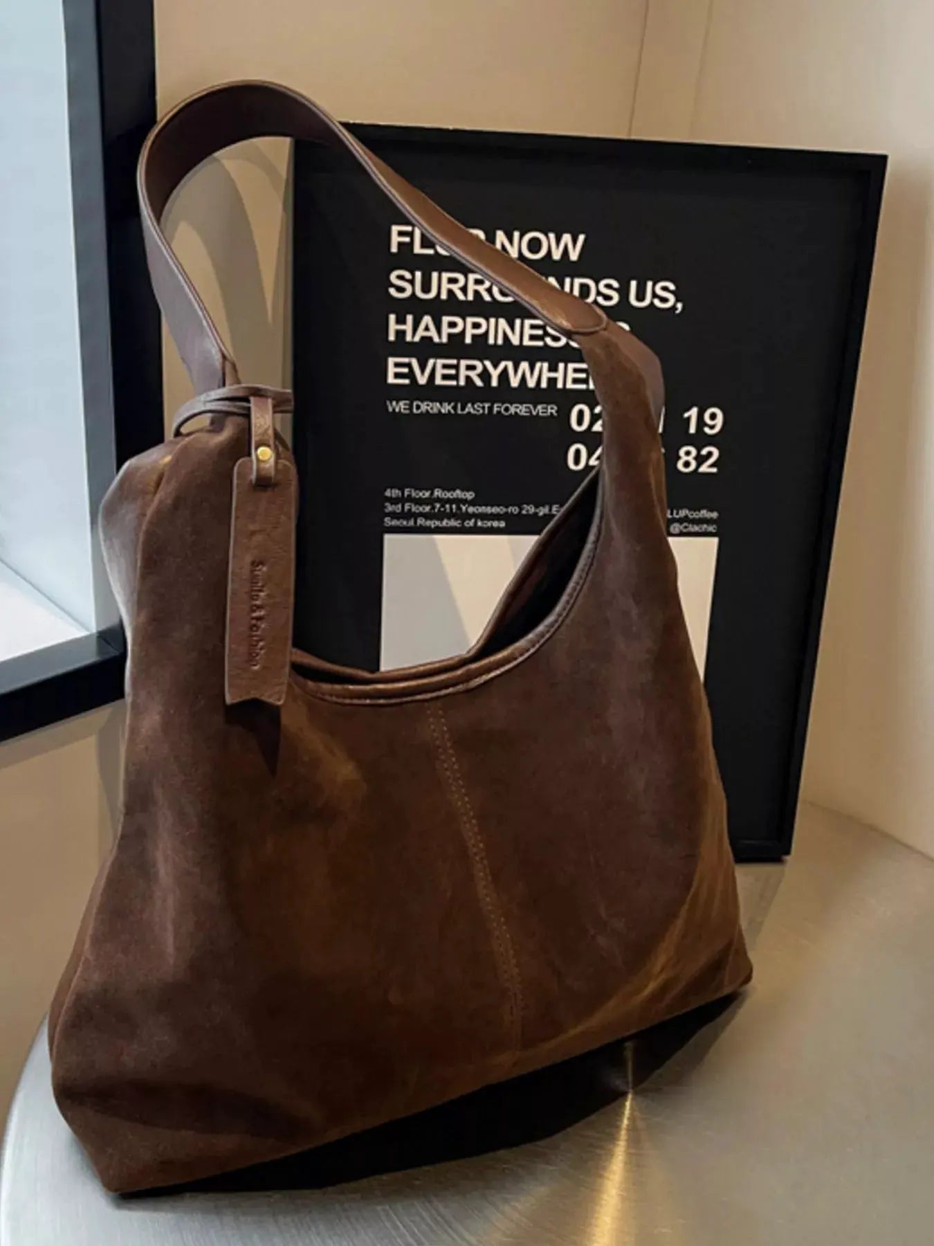 Vintage Suede Shoulder Bag by Partner Label