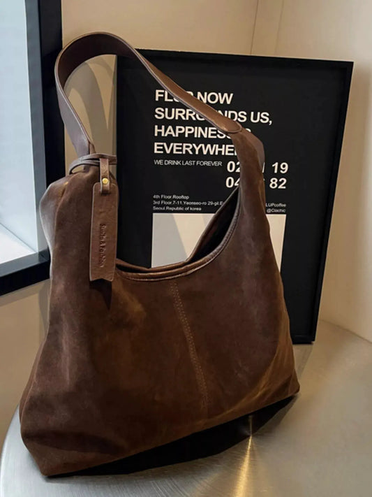 Vintage Suede Shoulder Bag by Partner Label