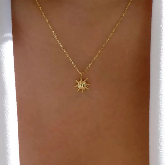 Sunburst Pendant Necklace by Partner Labels