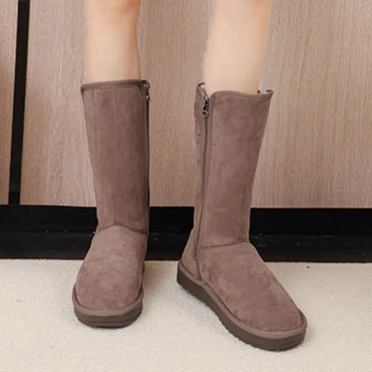 Knee-High Boots with Zipper by Partner Label