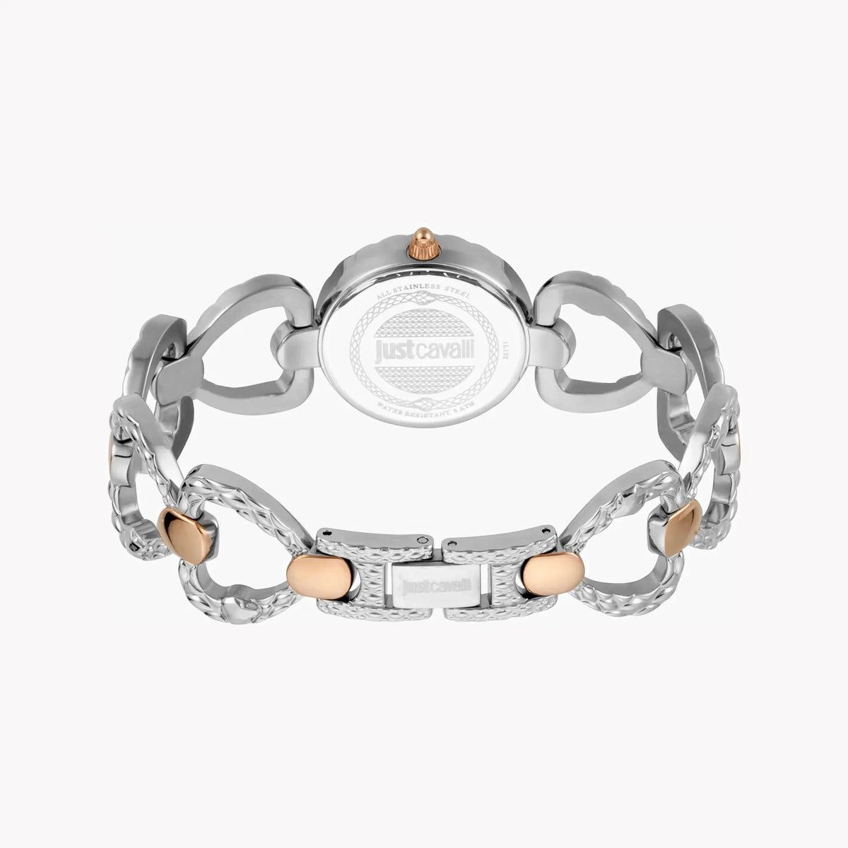 Just Cavalli Women's Silver & Rose Gold Watch, Silver Dial | Jc1l132m0055 by JUST CAVALLI