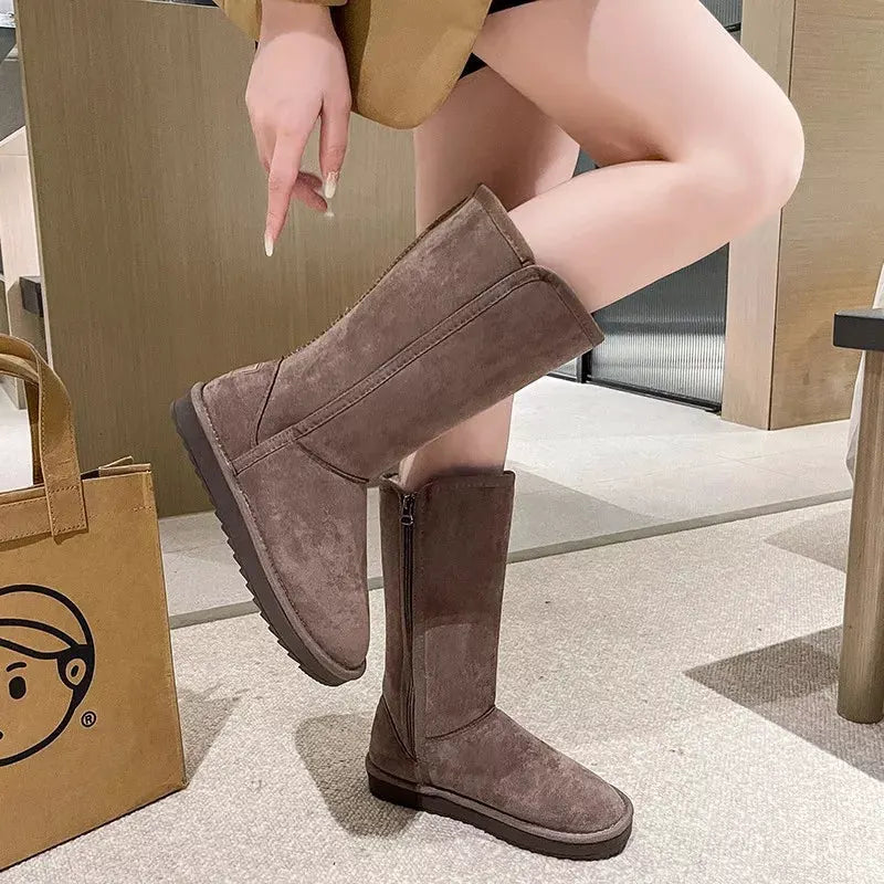 Knee-High Boots with Zipper by Partner Label