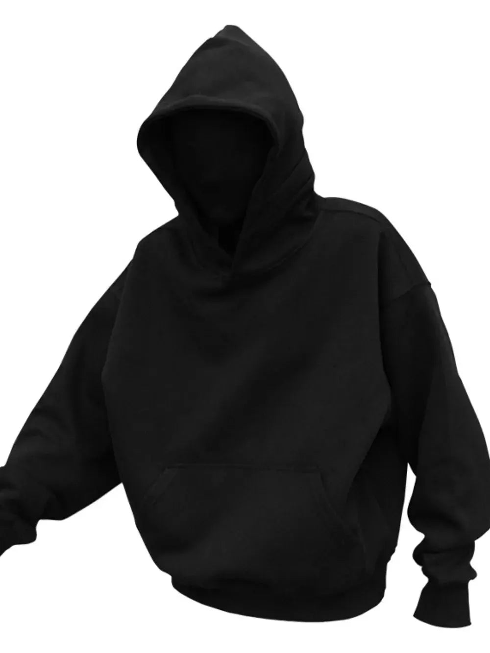 Men's Drop Shoulder Long Sleeve Hoodie with Pocket by Trendsi