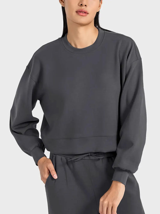 Millennia Round Neck Drop Shoulder Sports Top by Millennia