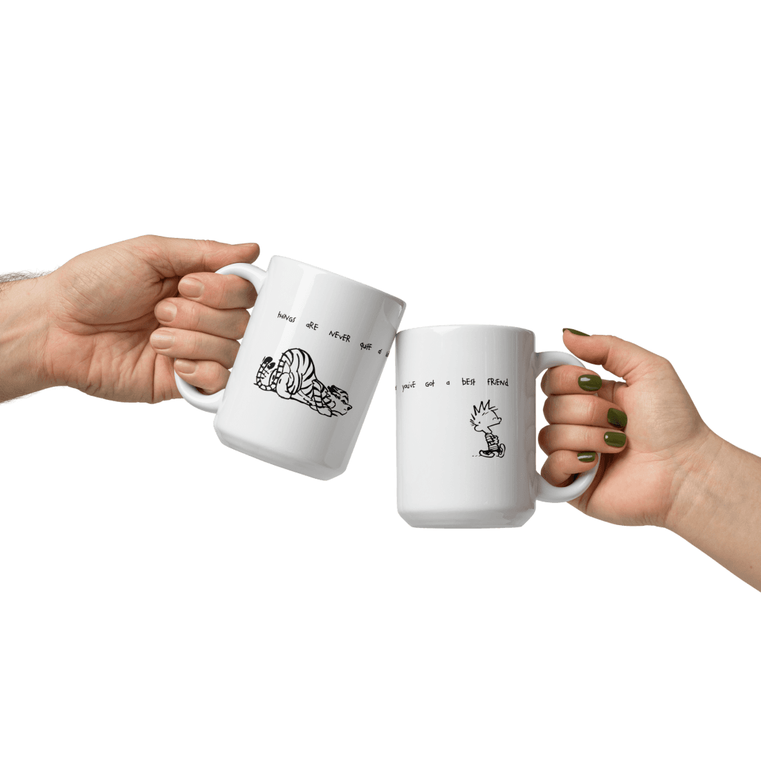 Calvin and Hobbes Best Friends Quote Mug by Art-O-Rama Shop