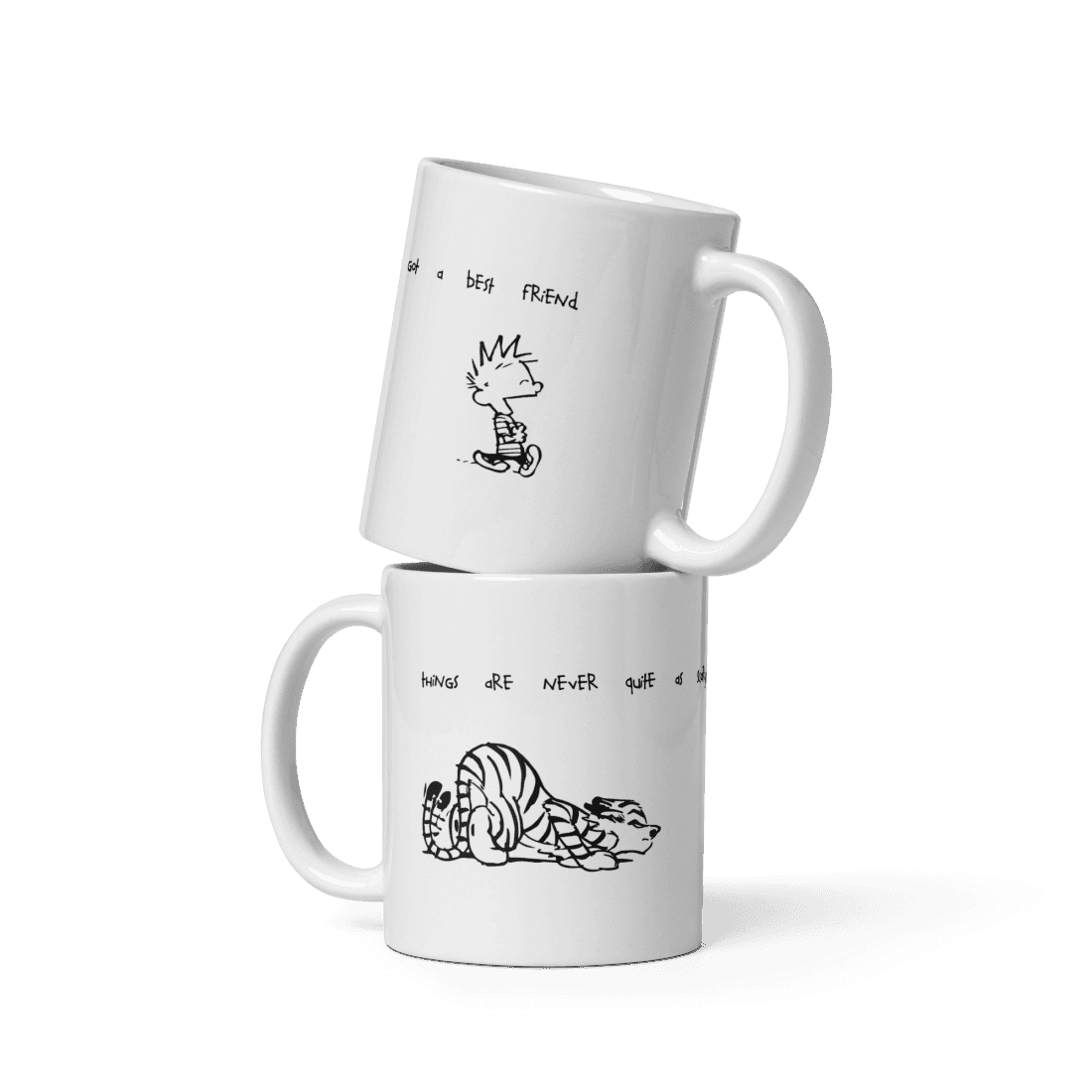 Calvin and Hobbes Best Friends Quote Mug by Art-O-Rama Shop