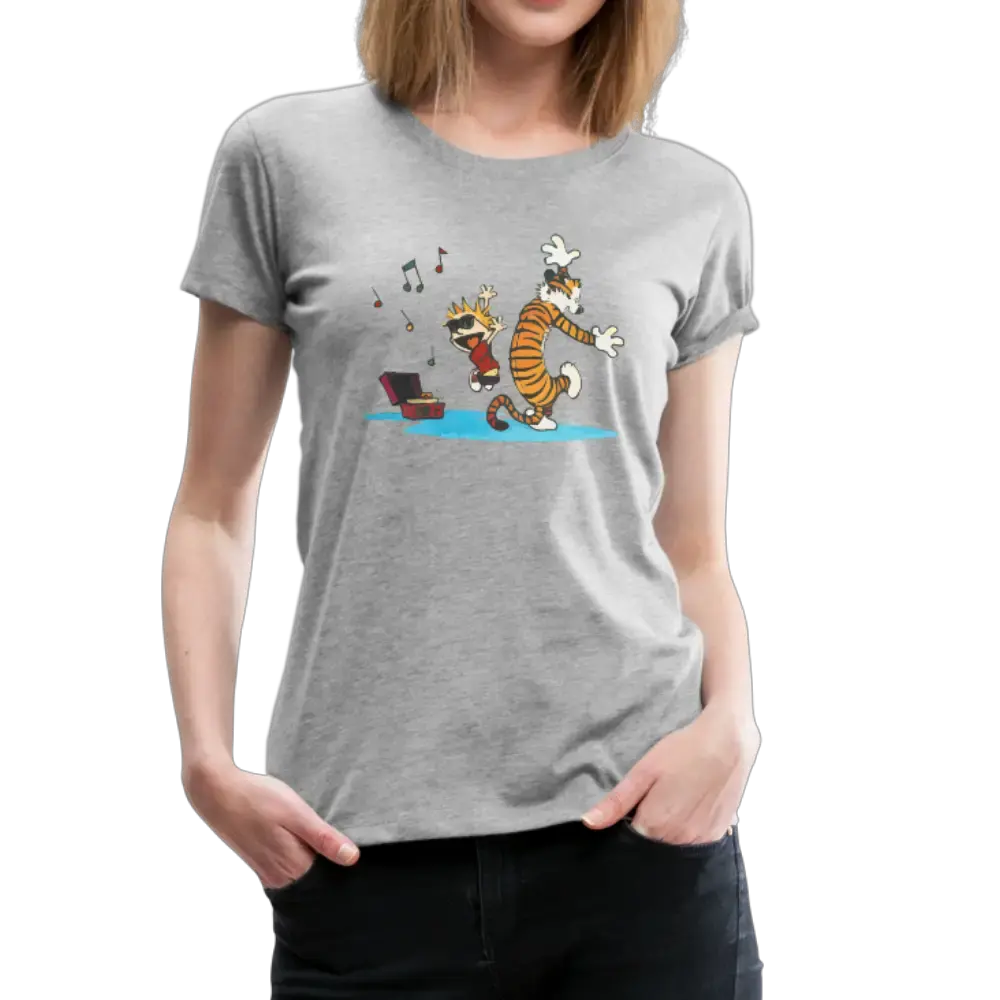 Calvin and Hobbes Dancing with Record Player t-shirt by Art-O-Rama Shop