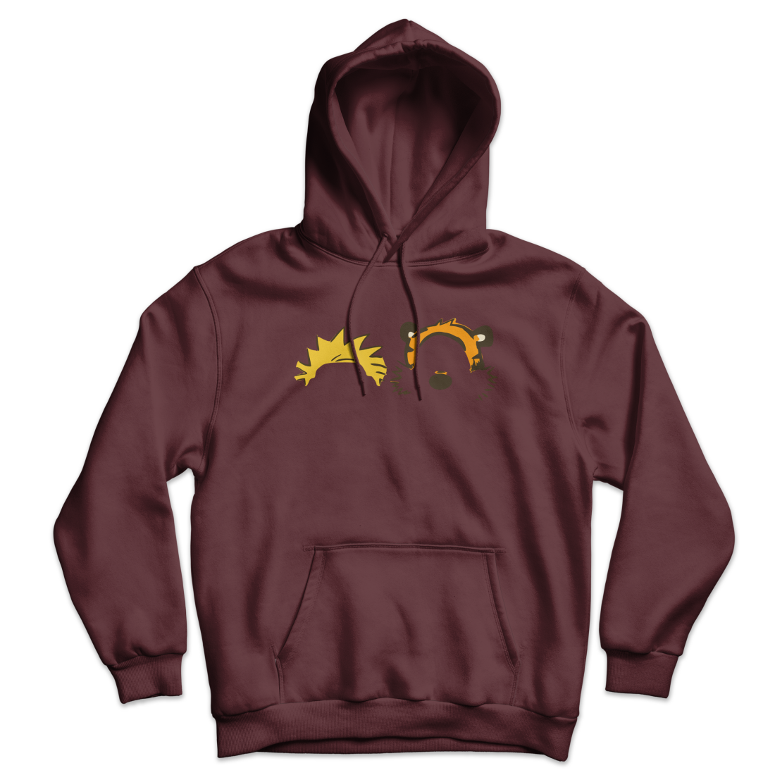Calvin and Hobbes Faces Contour Unisex Hoodie by Art-O-Rama