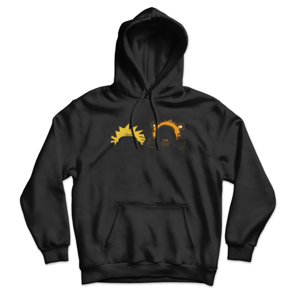 Calvin and Hobbes Faces Contour Unisex Hoodie by Art-O-Rama