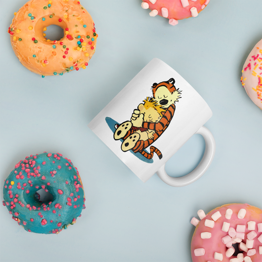 Calvin and Hobbes Hugging Mug by Art-O-Rama Shop