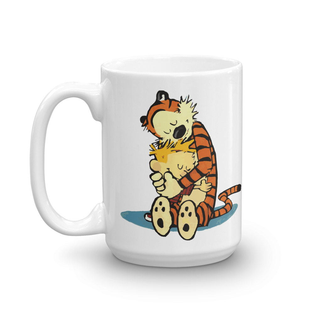 Calvin and Hobbes Hugging Mug by Art-O-Rama Shop
