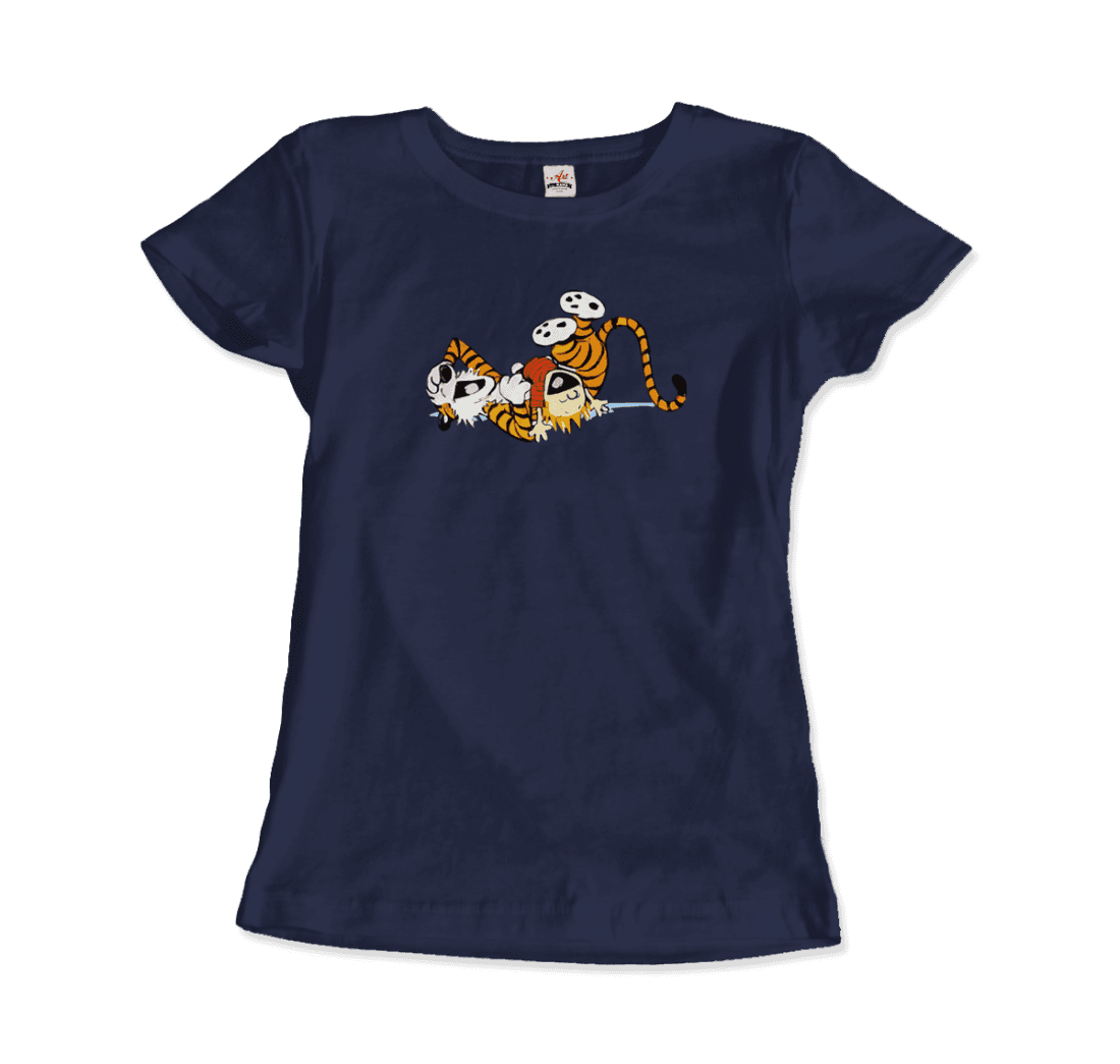 Calvin and Hobbes Laughing on the Floor t-shirt by Art-O-Rama Shop