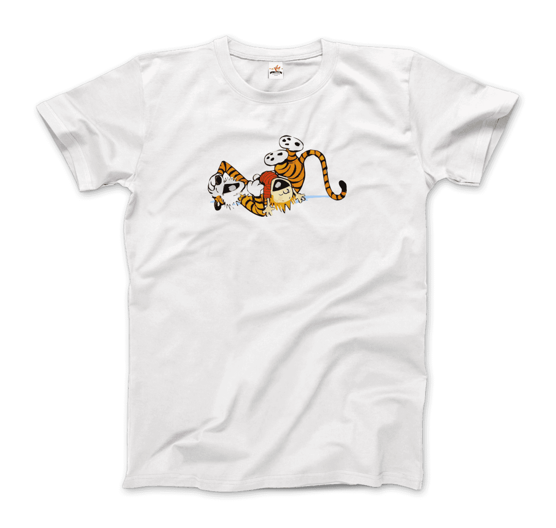 Calvin and Hobbes Laughing on the Floor t-shirt by Art-O-Rama Shop