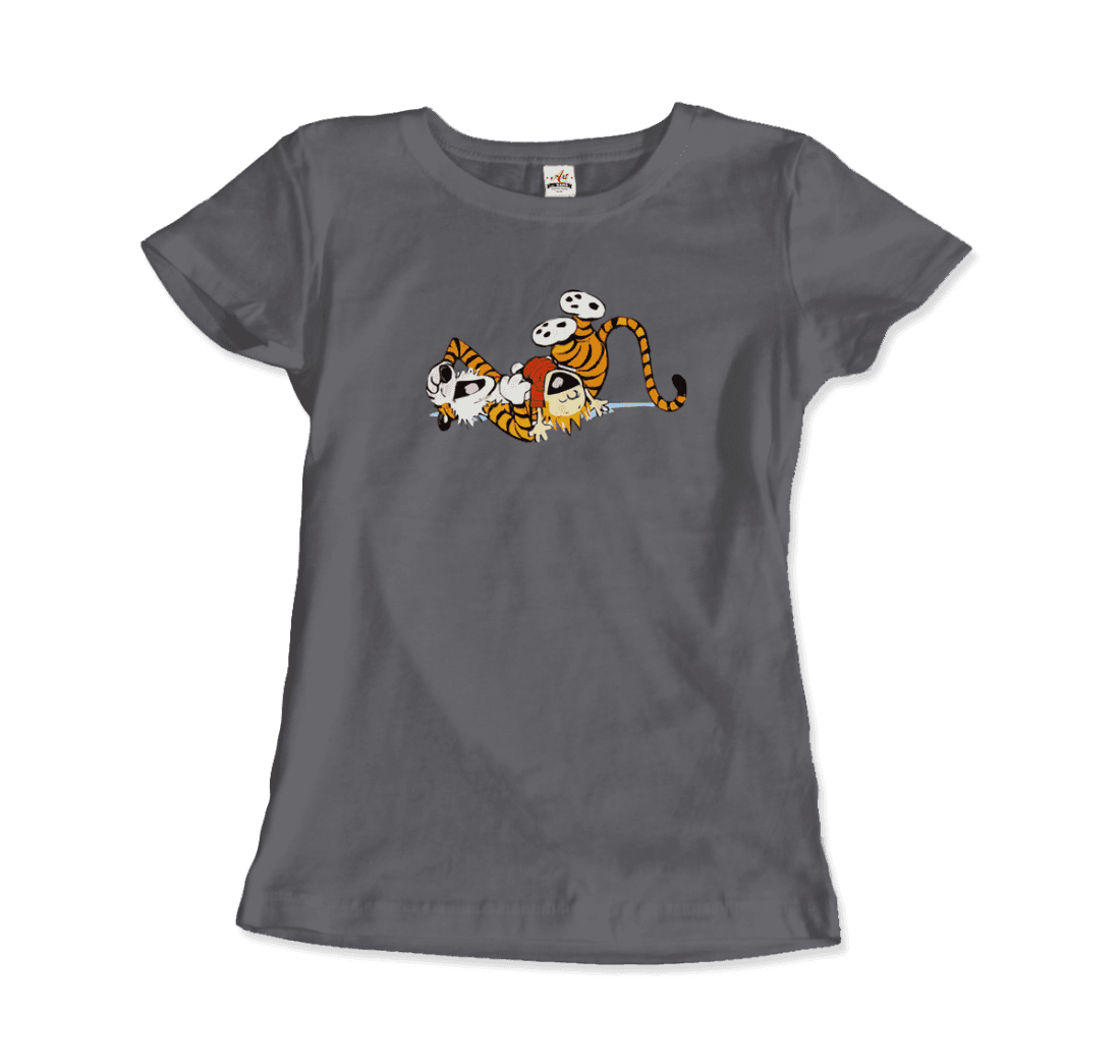 Calvin and Hobbes Laughing on the Floor t-shirt by Art-O-Rama Shop